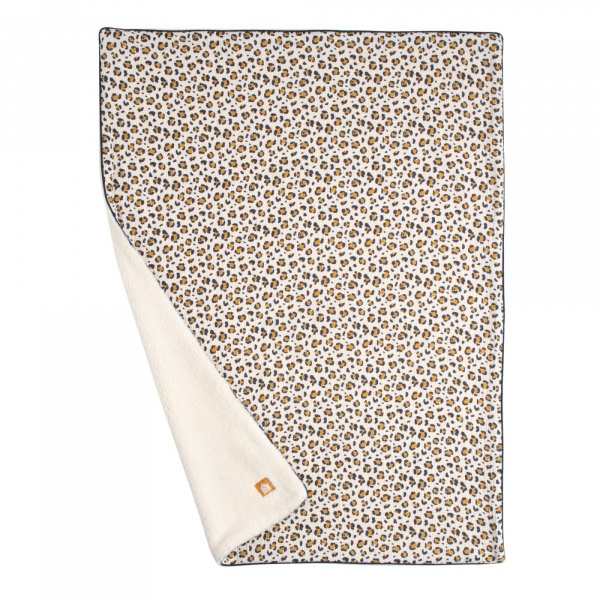 Couverture bébé 75 x 100 cm léopard foncé Sauthon baby deco