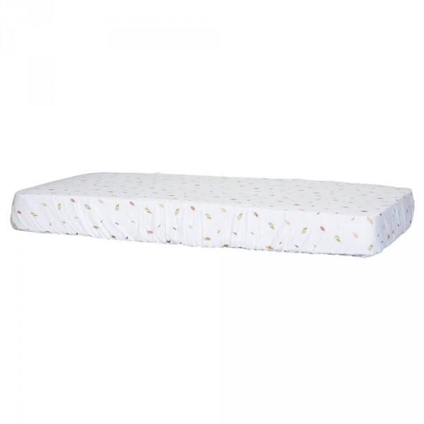 2 draps housse en lange et coton bio pour 60x120 et 70x140 timouki Sauthon baby deco