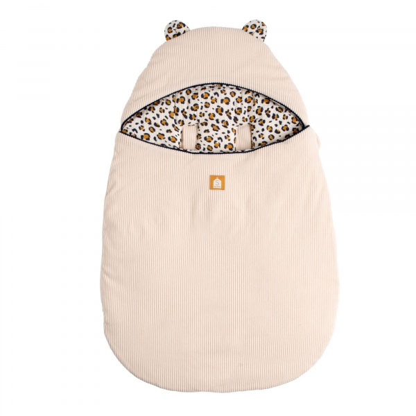 Nid d'ange nomade 0-3 mois léopard rose Sauthon baby deco