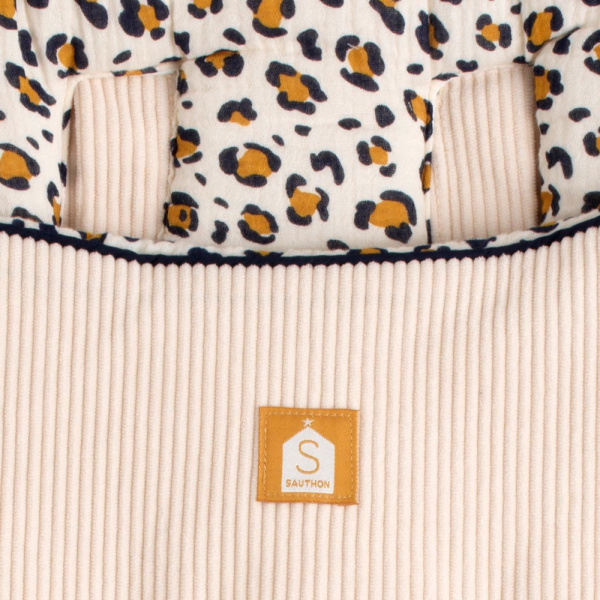 Nid d'ange nomade 0-3 mois léopard rose Sauthon baby deco