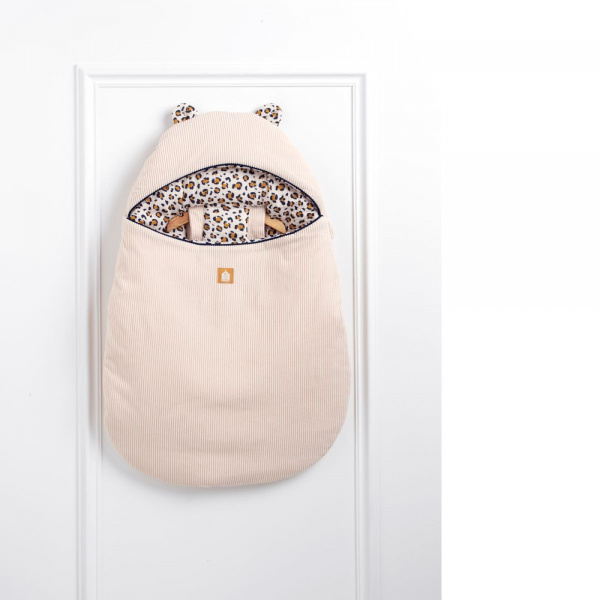 Nid d'ange nomade 0-3 mois léopard rose Sauthon baby deco