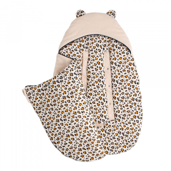 Nid d'ange nomade 0-3 mois léopard rose Sauthon baby deco