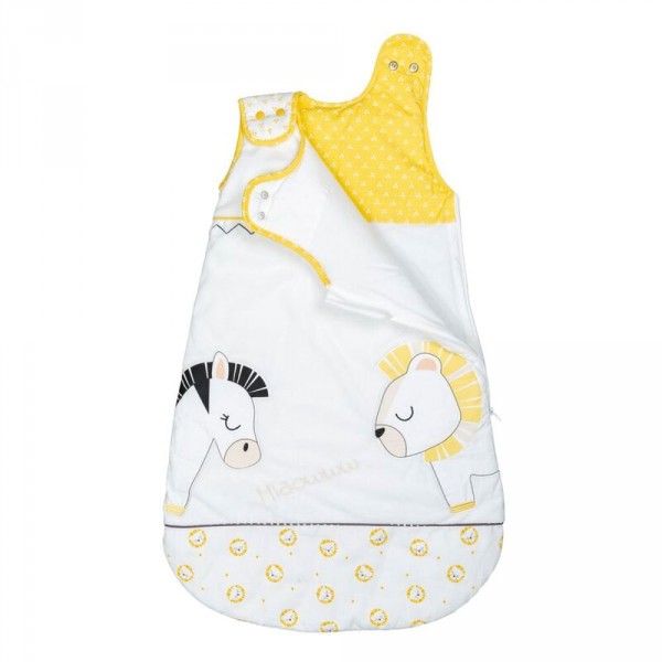 Gigoteuse ouatinée 0-6 mois pluche et pompon Sauthon baby deco