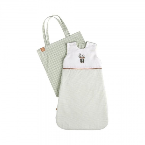 Gigoteuse ouatinée 0-6 mois rayures botanica Sauthon baby deco