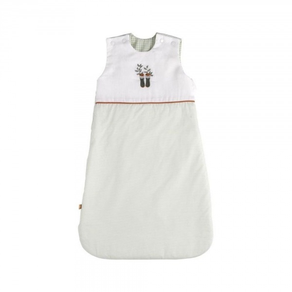Gigoteuse ouatinée 0-6 mois rayures botanica Sauthon baby deco