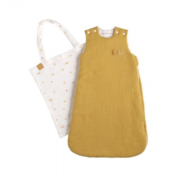 Gigoteuse ouatinée 0-6 mois jaune sunlight Sauthon baby deco
