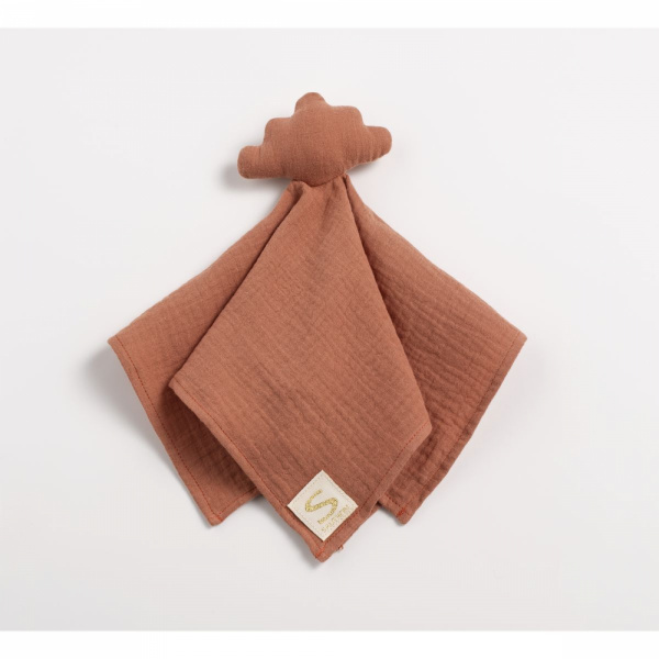 Gigoteuse 0-6 mois avec doudou mouchoir uni terracotta Sauthon baby deco