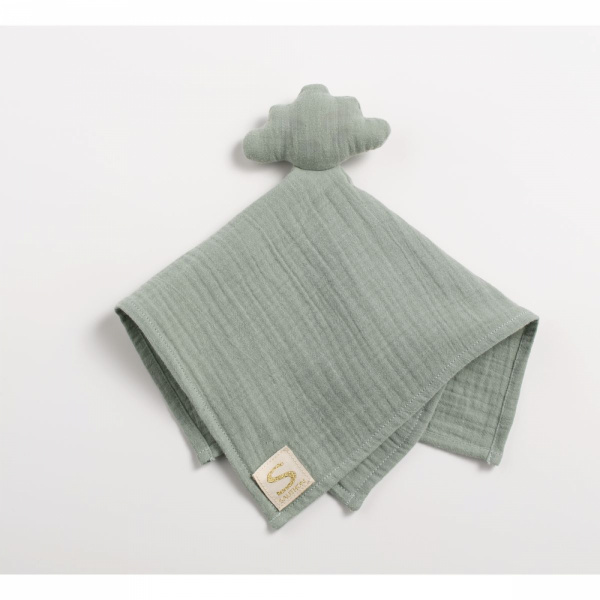 Gigoteuse 0-6 mois avec doudou mouchoir uni sauge Sauthon baby deco