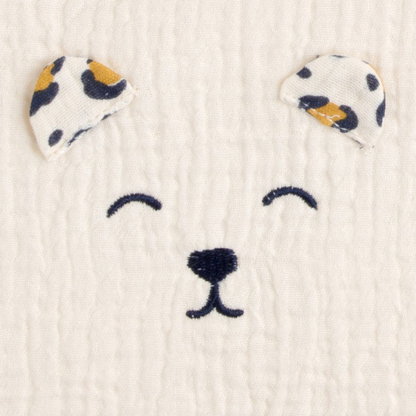 Protège barreaux tour de lit léopard écru Sauthon baby deco