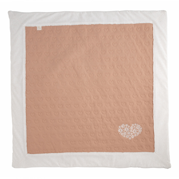 Tapis de parc 100x100cm petit coeur Sauthon baby deco