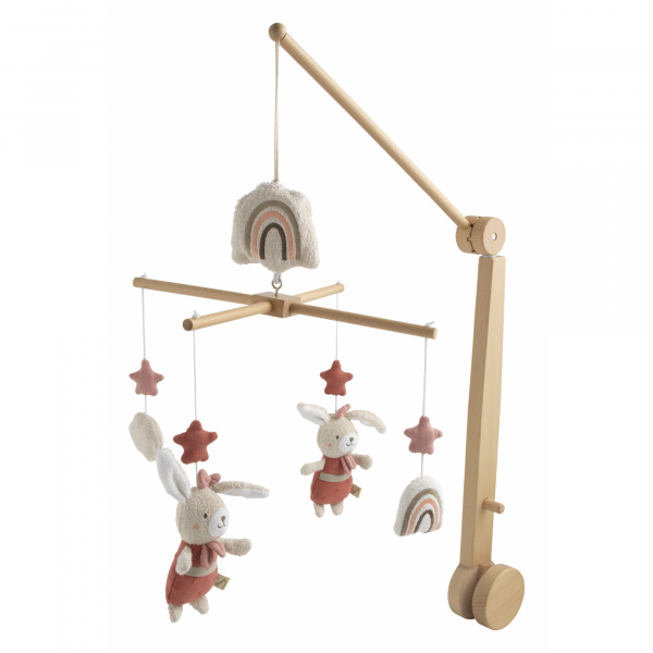 Mobile en bois petit coeur Sauthon baby deco