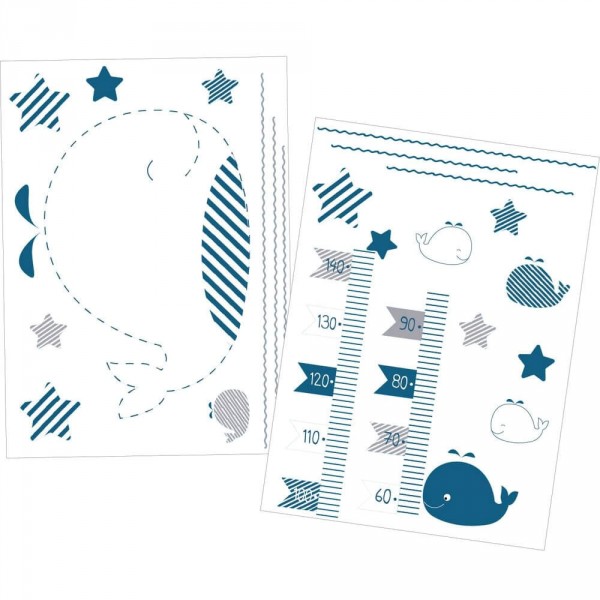 Stikers muraux blue baleine Sauthon baby deco