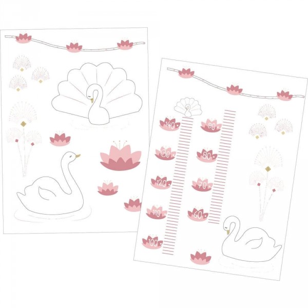 Stikers muraux baby swan Sauthon baby deco