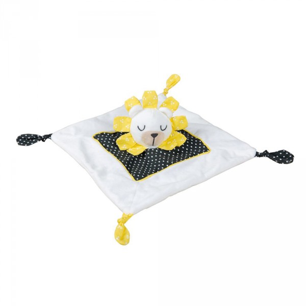 Doudou mouchoir pluche et pompon Sauthon baby deco