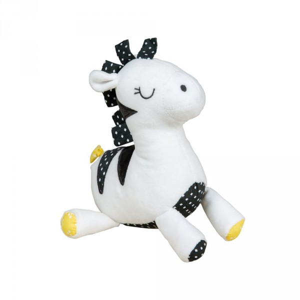 Doudou pluche et pompon Sauthon baby deco
