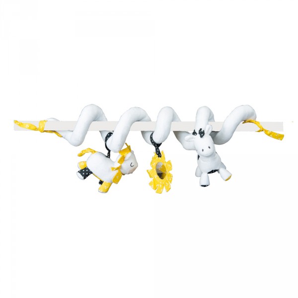 Spirale d'activités bébé pluche et pompon Sauthon baby deco