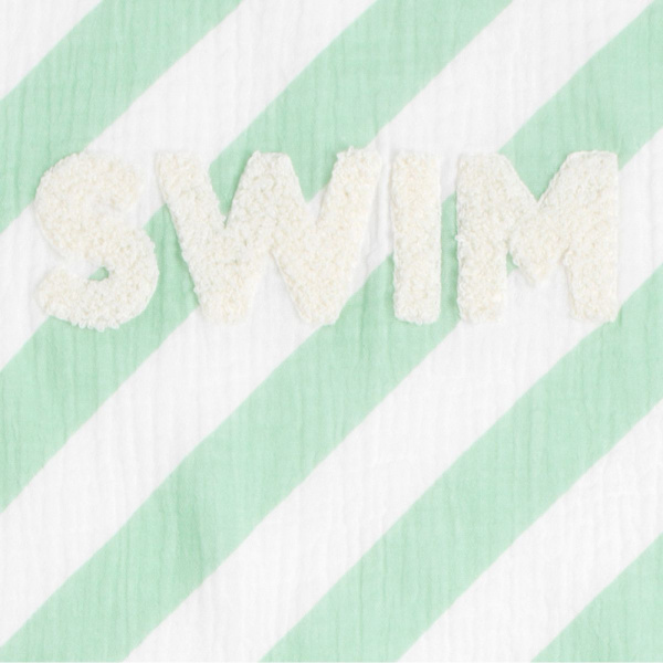 Drap de plage vert Sauthon baby deco
