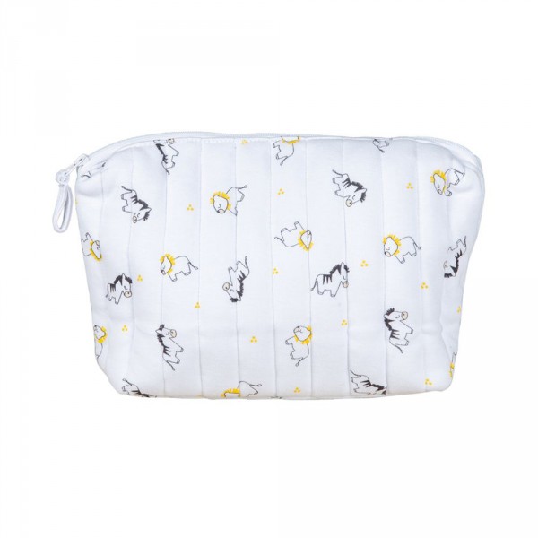 Trousse de toilette bébé pluche et pompon Sauthon baby deco