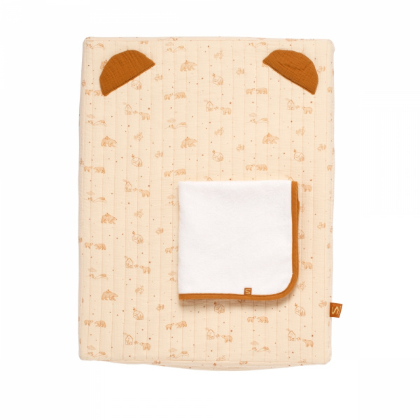 Matelas à langer 68 x 52 cm avec serviette éponge orsino Sauthon baby deco