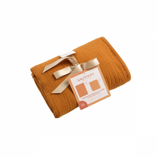 Housse de matelas à langer et 2 linges orsino Sauthon baby deco