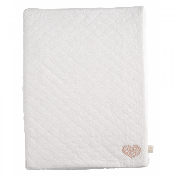 Matelas à langer 68 x 52 cm avec serviette éponge petit coeur Sauthon baby deco