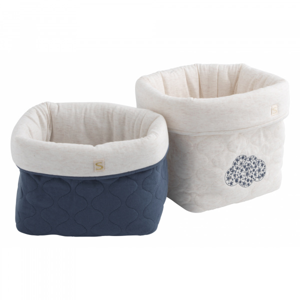 Lot de 2 panières petit nuage Sauthon baby deco