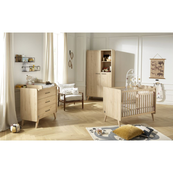 Commode 3 tiroirs arty avec plan à langer amovible Sauthon meubles