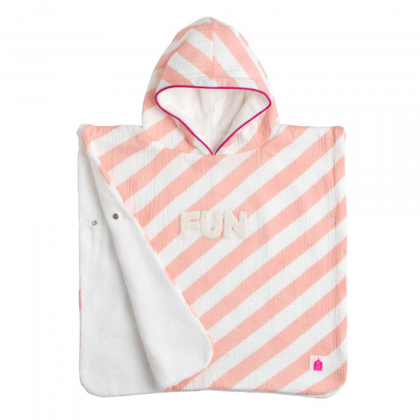 Poncho de bain rose Sauthon baby deco
