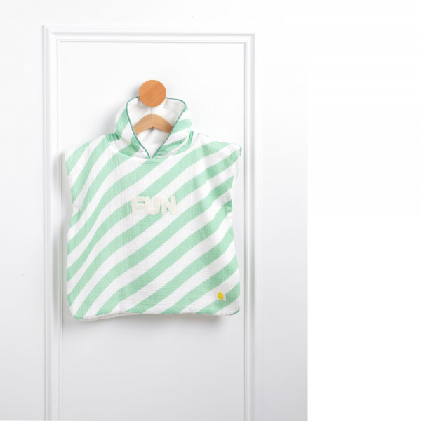 Poncho de bain vert Sauthon baby deco