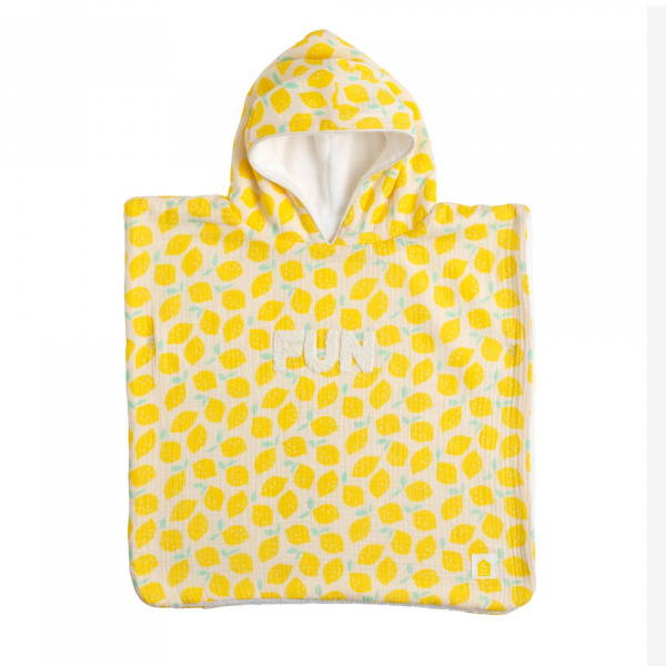 Poncho de bain citron Sauthon baby deco