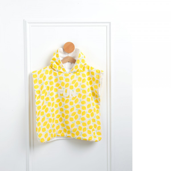 Poncho de bain citron Sauthon baby deco