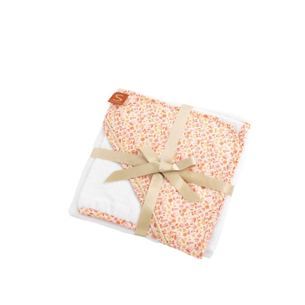 Cape de bain et gant de toilette esmée Sauthon baby deco