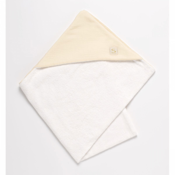 Cape de bain uni vanilla Sauthon baby deco