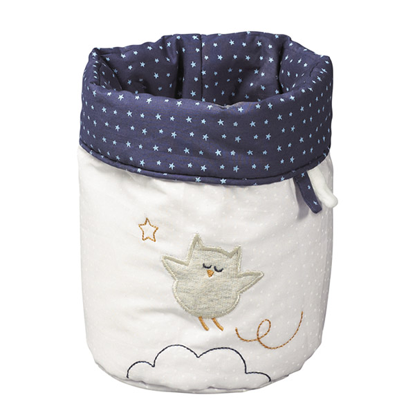 Lot de 3 corbeilles gigogne tissu merlin Sauthon baby deco