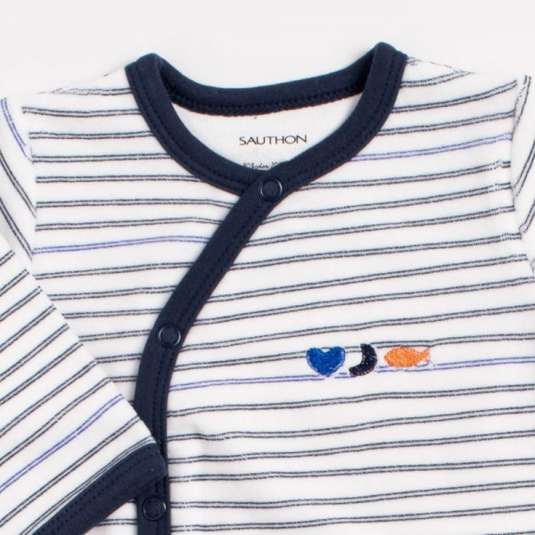 Pyjama bébé à rayures 1 mois baby sailor Sauthon baby deco