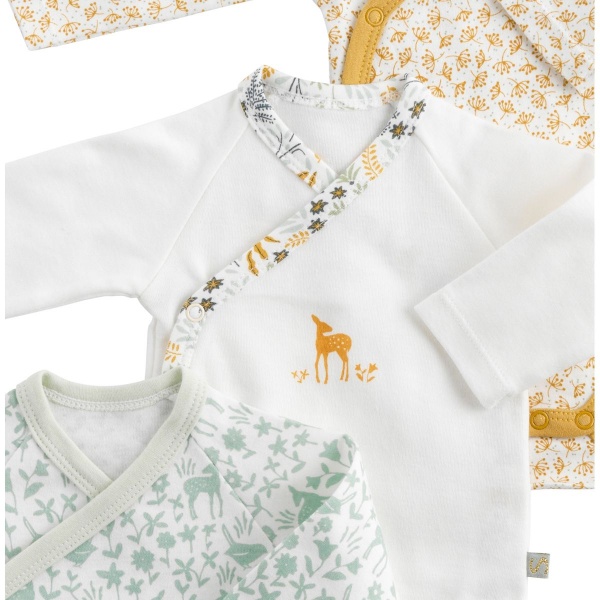 Lot de 3 bodies 1 mois promenons nous Sauthon baby deco