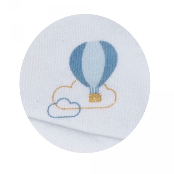 Lot de 2 bodies blanc et bleu 3 mois lazare Sauthon baby deco