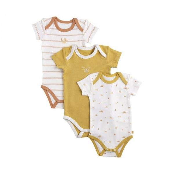 Lot de 3 bodies 3 mois manches courtes sunlight Sauthon baby deco