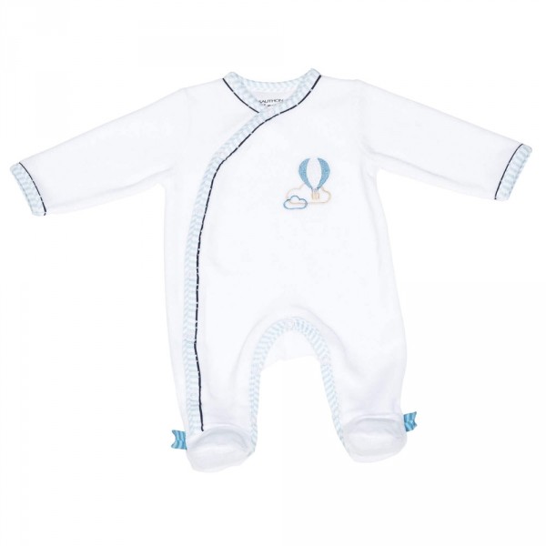 Pyjama bébé velours montgolfière lazare naissance Sauthon baby deco