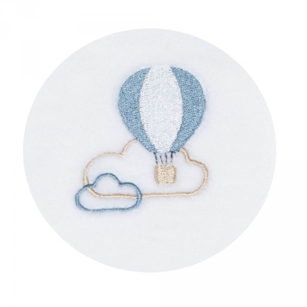 Pyjama bébé velours blanc montgolfière 3 mois lazare Sauthon baby deco