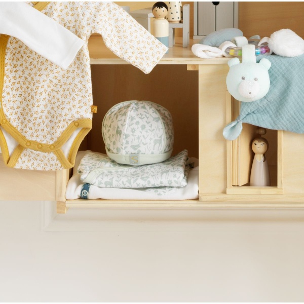 Bonnet bébé naissance tilleul promenons nous Sauthon baby deco