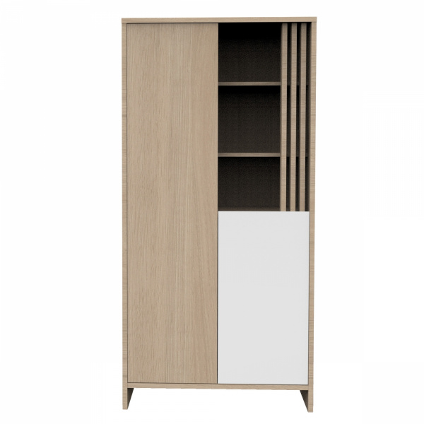 Armoire portes et niche blanche tokyo Sauthon meubles