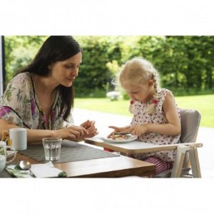 Chaise haute pliable ultra-plate bois naturel Supaflat