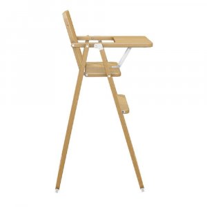 Chaise haute pliable ultra-plate bois naturel Supaflat