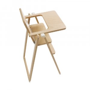 Chaise haute pliable ultra-plate bois naturel Supaflat