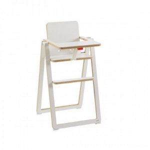 Chaise haute pliable ultra-plate blanche Supaflat
