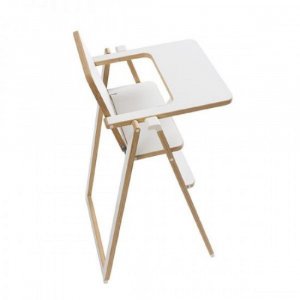 Chaise haute pliable ultra-plate blanche Supaflat