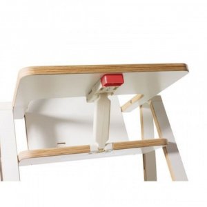 Chaise haute pliable ultra-plate blanche Supaflat