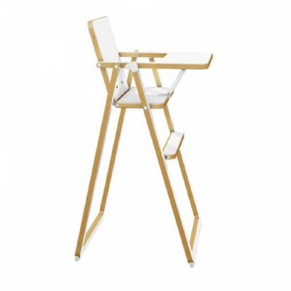 Chaise haute pliable ultra-plate blanche Supaflat