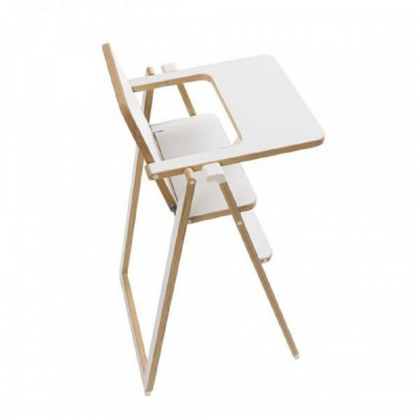 Chaise haute pliable ultra-plate blanche Supaflat